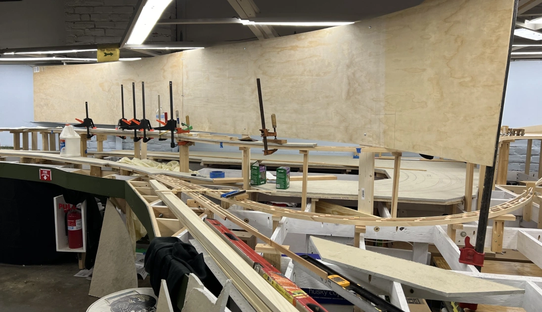 construction update on the middle back part of the layout 2024